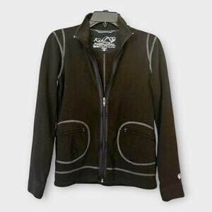 Kuhl Kashmira Knit Fleece Jacket Brown Full Zip Womens XS